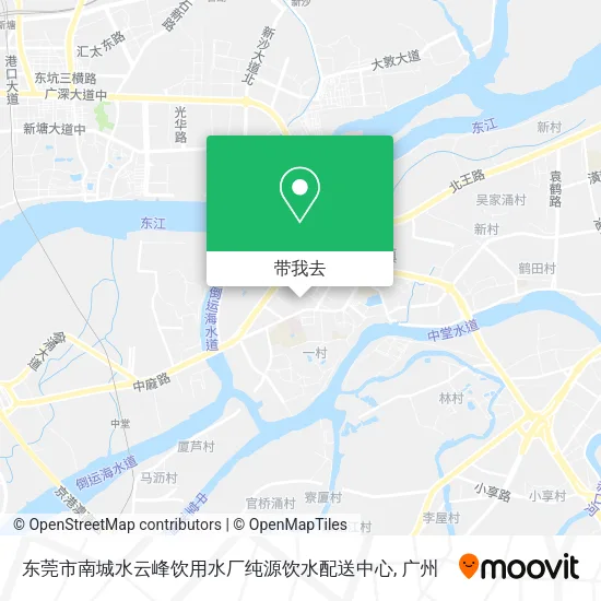 东莞市南城水云峰饮用水厂纯源饮水配送中心地图