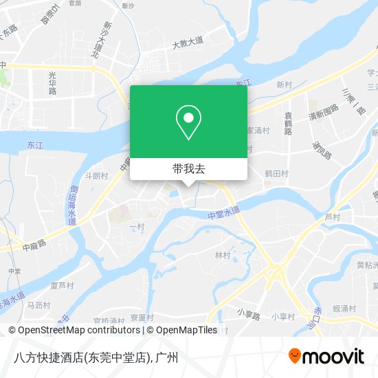 八方快捷酒店(东莞中堂店)地图