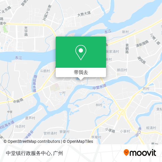中堂镇行政服务中心地图