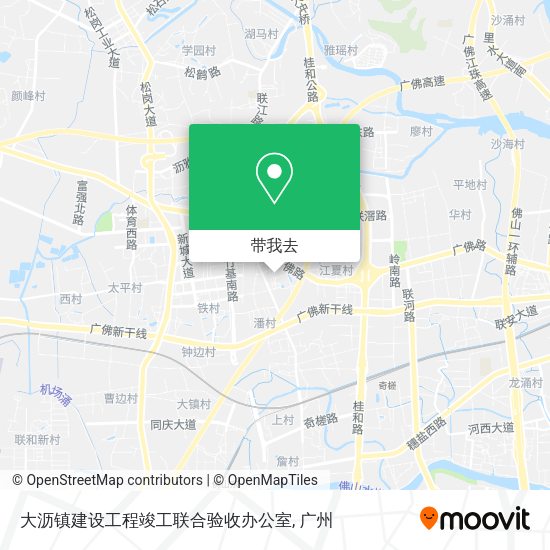 大沥镇建设工程竣工联合验收办公室地图