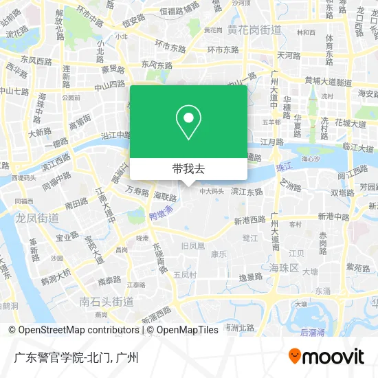 广东警官学院-北门地图