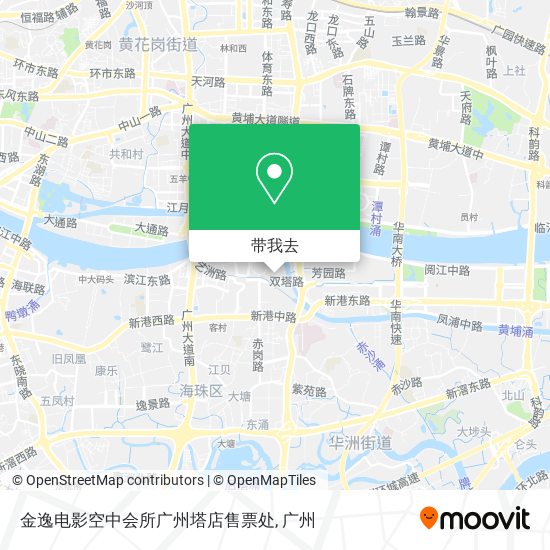 金逸电影空中会所广州塔店售票处地图