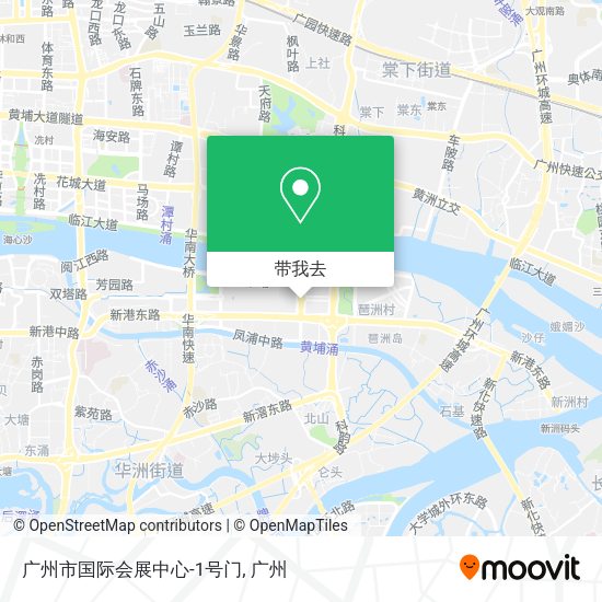广州市国际会展中心-1号门地图