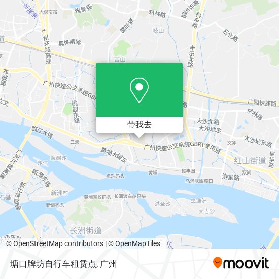 塘口牌坊自行车租赁点地图