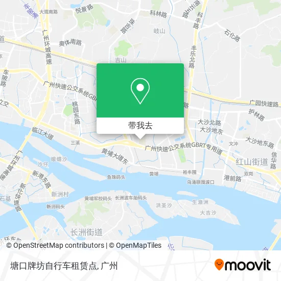 塘口牌坊自行车租赁点地图