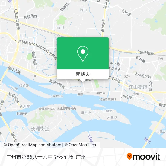 广州市第86八十六中学停车场地图