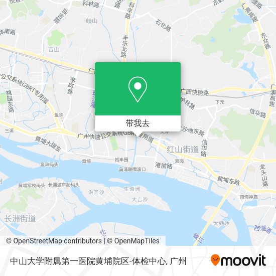 中山大学附属第一医院黄埔院区-体检中心地图