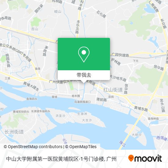 中山大学附属第一医院黄埔院区-1号门诊楼地图