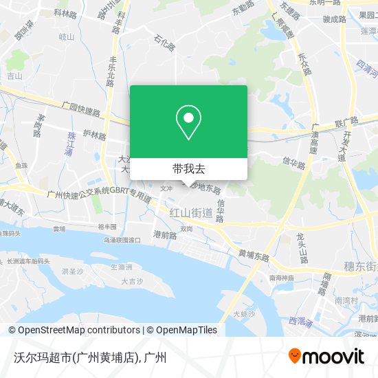 沃尔玛超市(广州黄埔店)地图