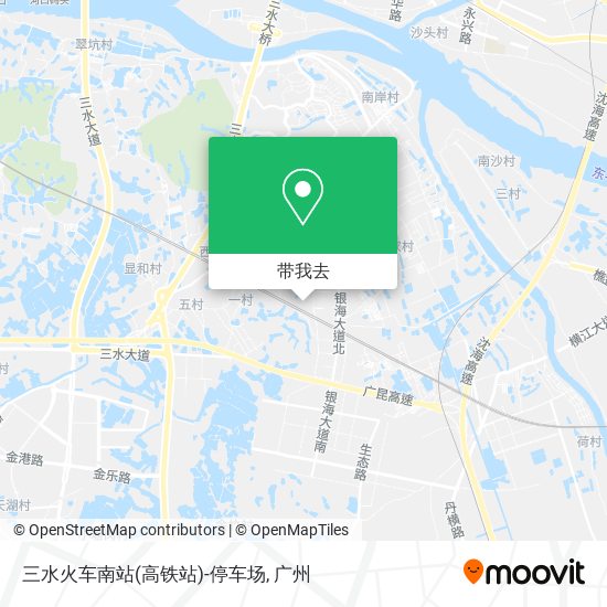 三水火车南站(高铁站)-停车场地图
