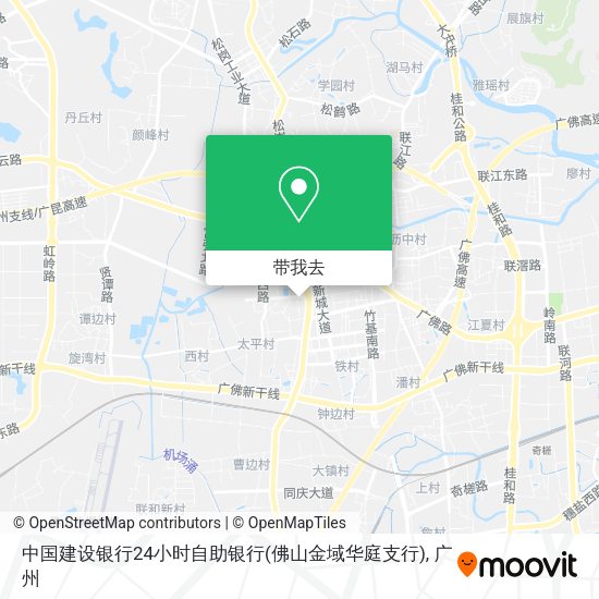中国建设银行24小时自助银行(佛山金域华庭支行)地图