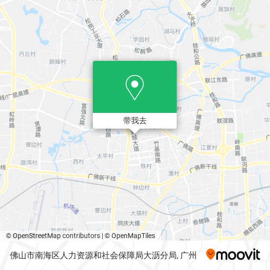 佛山市南海区人力资源和社会保障局大沥分局地图