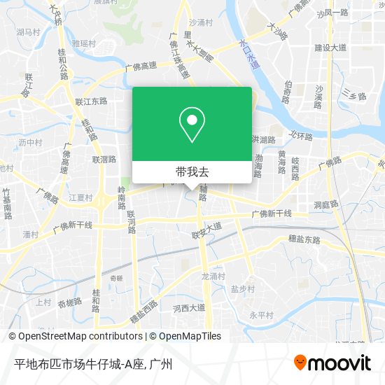 平地布匹市场牛仔城-A座地图