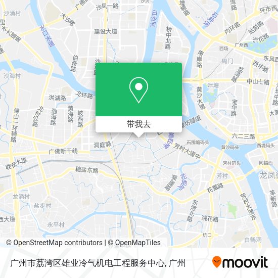 广州市荔湾区雄业冷气机电工程服务中心地图