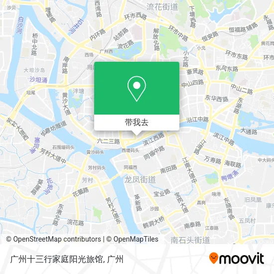 广州十三行家庭阳光旅馆地图