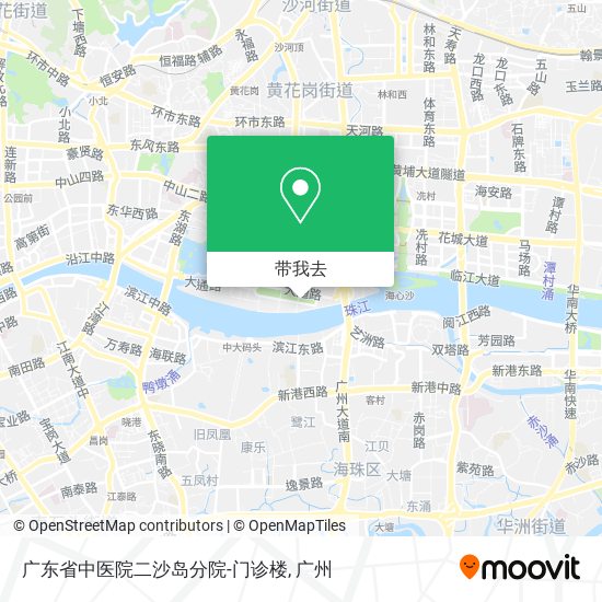 广东省中医院二沙岛分院-门诊楼地图