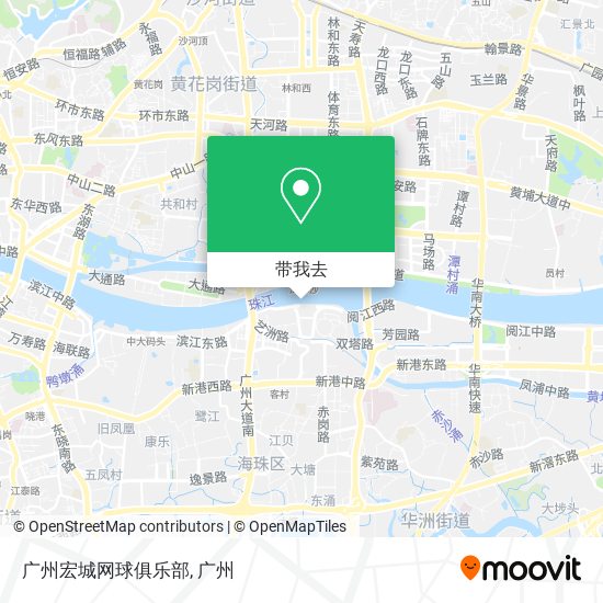 广州宏城网球俱乐部地图