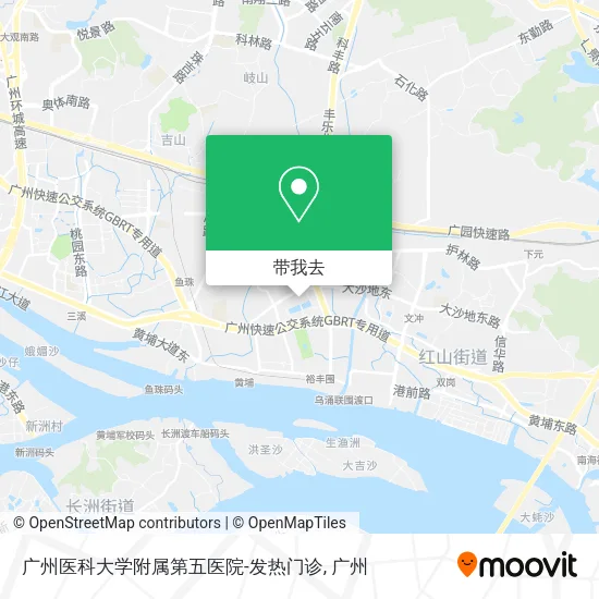 广州医科大学附属第五医院-发热门诊地图