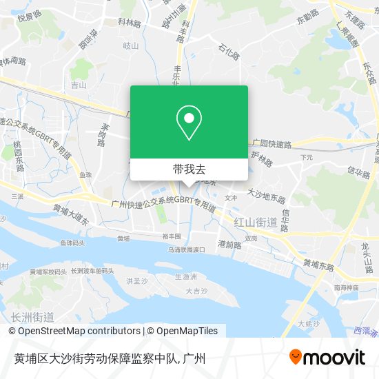 黄埔区大沙街劳动保障监察中队地图