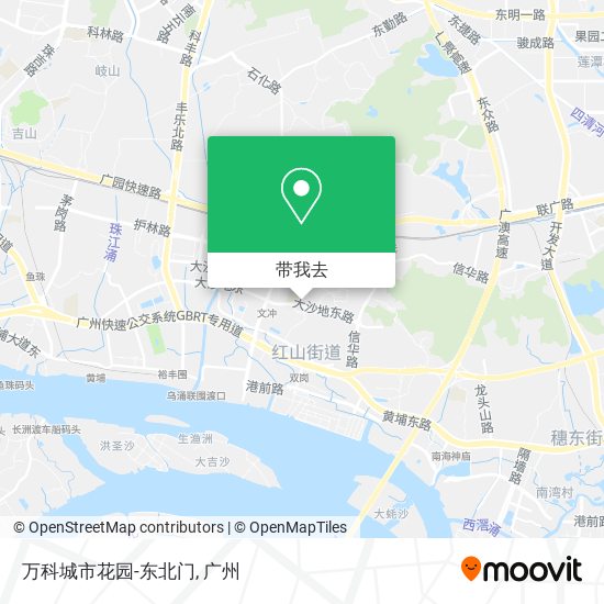 万科城市花园-东北门地图