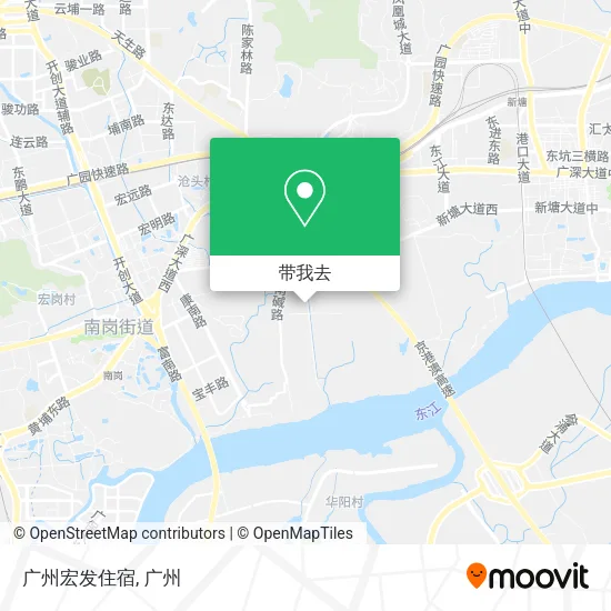 广州宏发住宿地图