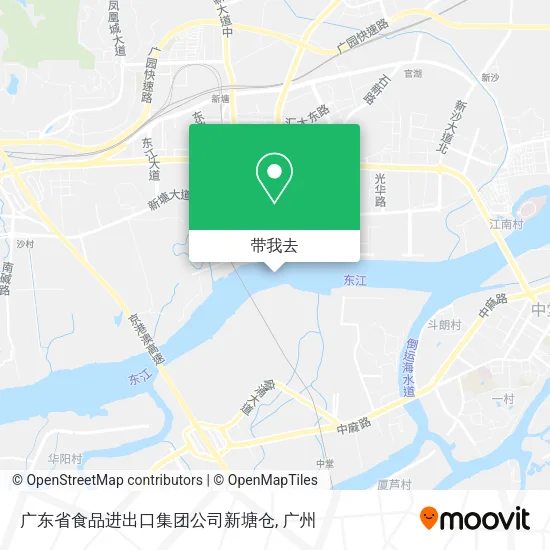 广东省食品进出口集团公司新塘仓地图