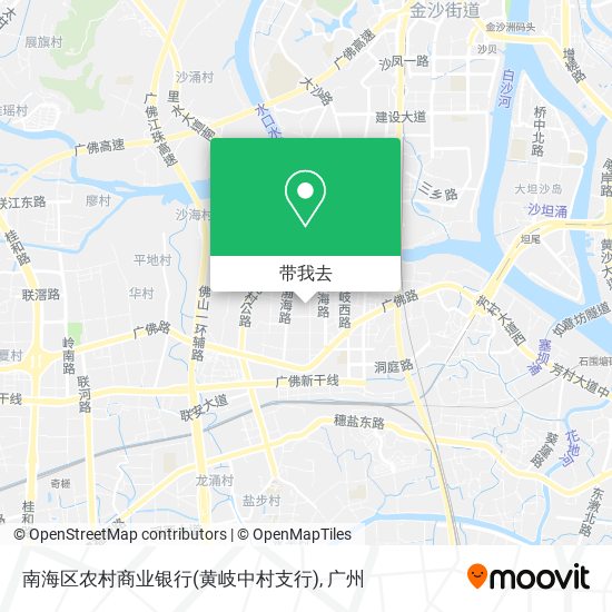 南海区农村商业银行(黄岐中村支行)地图