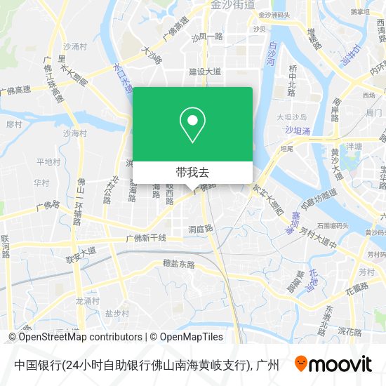 中国银行(24小时自助银行佛山南海黄岐支行)地图