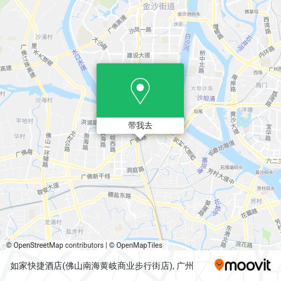 如家快捷酒店(佛山南海黄岐商业步行街店)地图