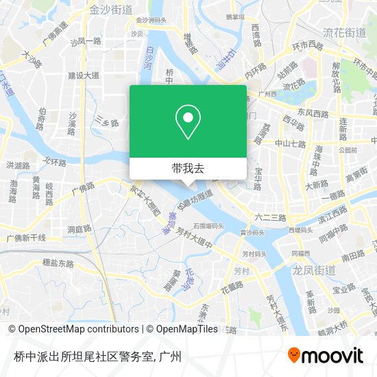 桥中派出所坦尾社区警务室地图