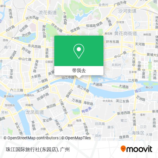 珠江国际旅行社(东园店)地图