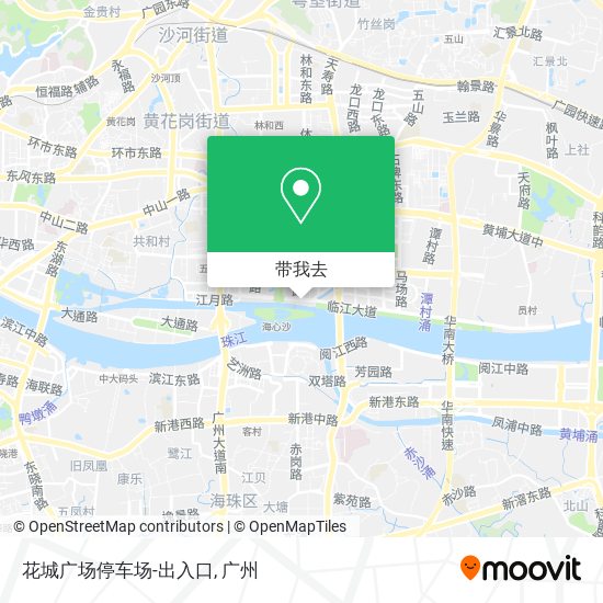 花城广场停车场-出入口地图