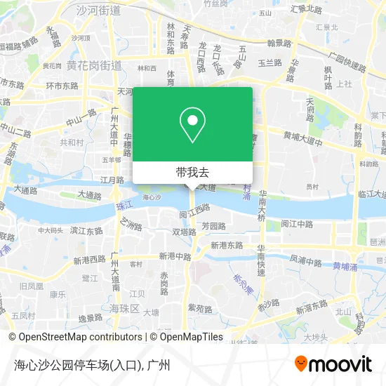 海心沙公园停车场(入口)地图