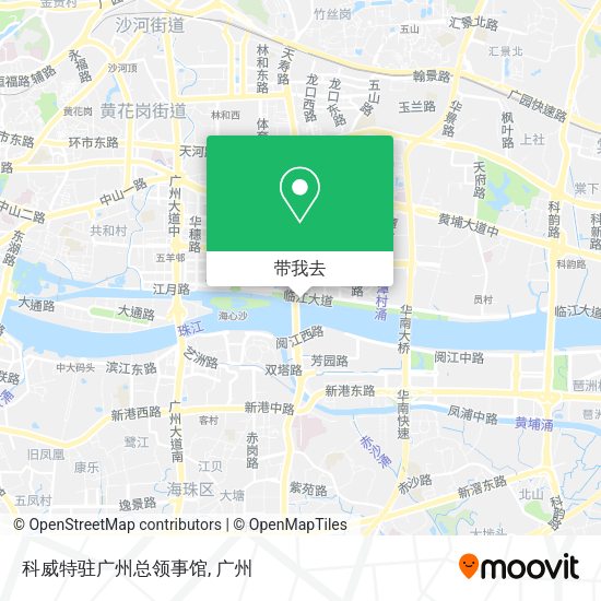 科威特驻广州总领事馆地图