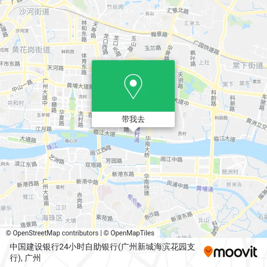 中国建设银行24小时自助银行(广州新城海滨花园支行)地图