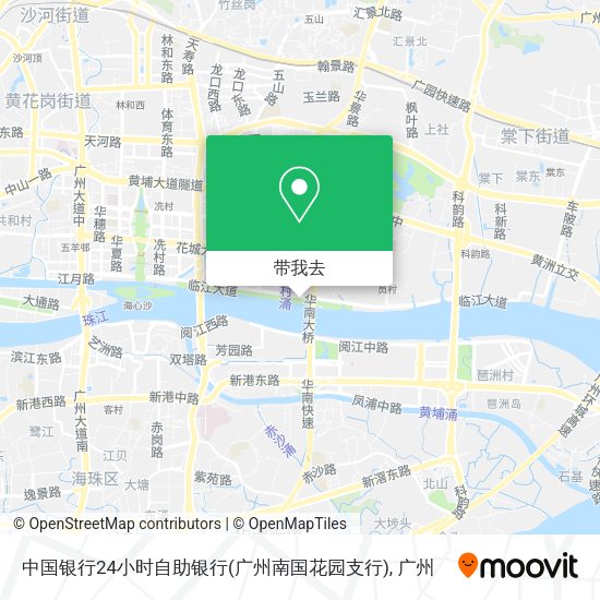 中国银行24小时自助银行(广州南国花园支行)地图