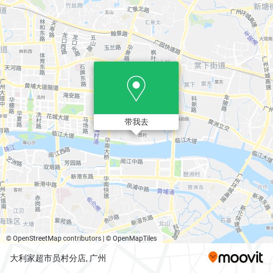大利家超市员村分店地图