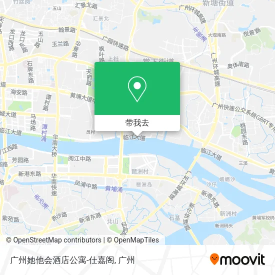 广州她他会酒店公寓-仕嘉阁地图