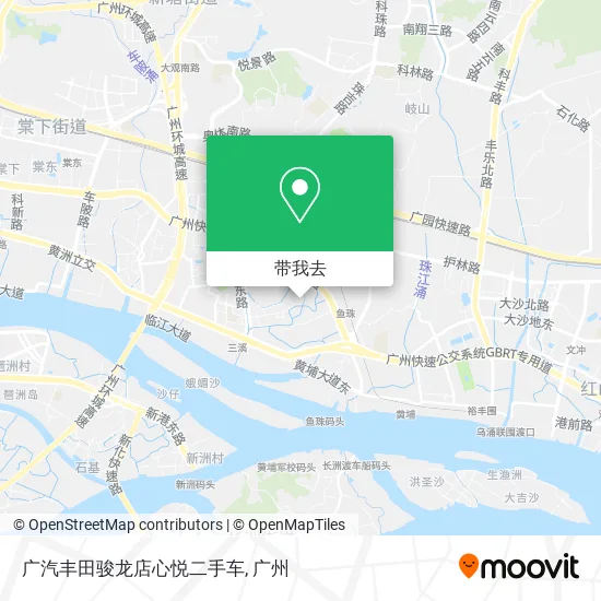 广汽丰田骏龙店心悦二手车地图