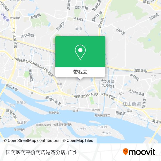 国药医药平价药房港湾分店地图