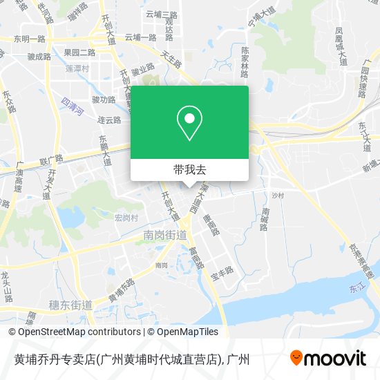 黄埔乔丹专卖店(广州黄埔时代城直营店)地图