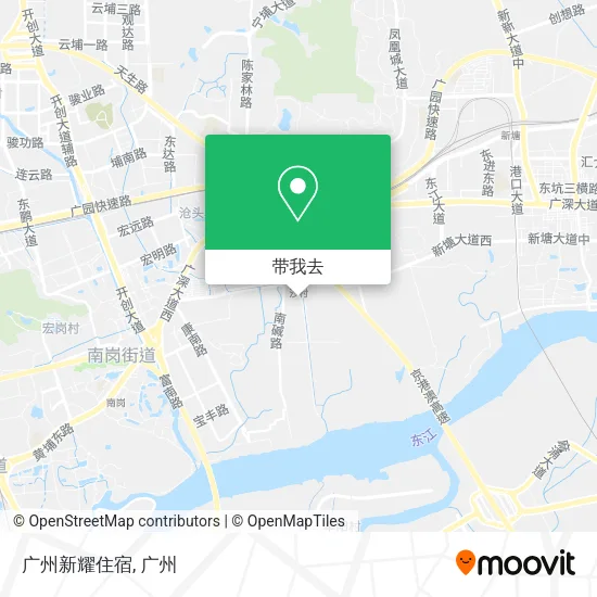 广州新耀住宿地图