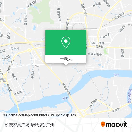 松茂家具广场(增城店)地图