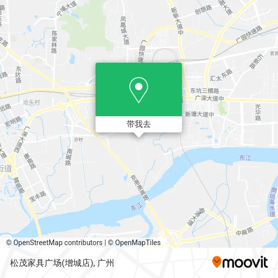松茂家具广场(增城店)地图
