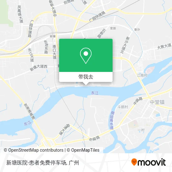 新塘医院-患者免费停车场地图