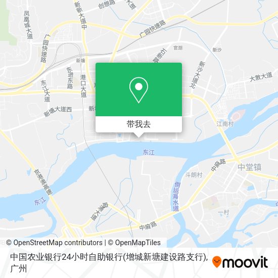 中国农业银行24小时自助银行(增城新塘建设路支行)地图