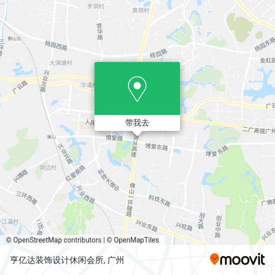 亨亿达装饰设计休闲会所地图