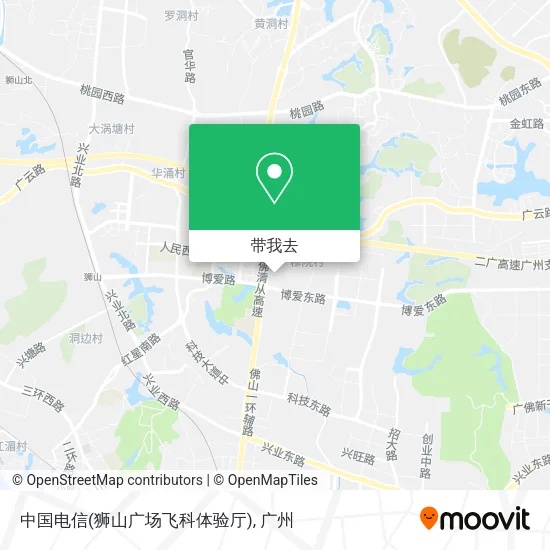 中国电信(狮山广场飞科体验厅)地图