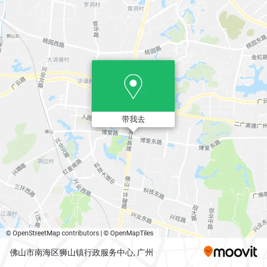 佛山市南海区狮山镇行政服务中心地图