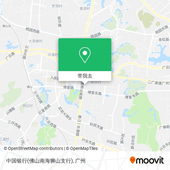 中国银行(佛山南海狮山支行)地图
